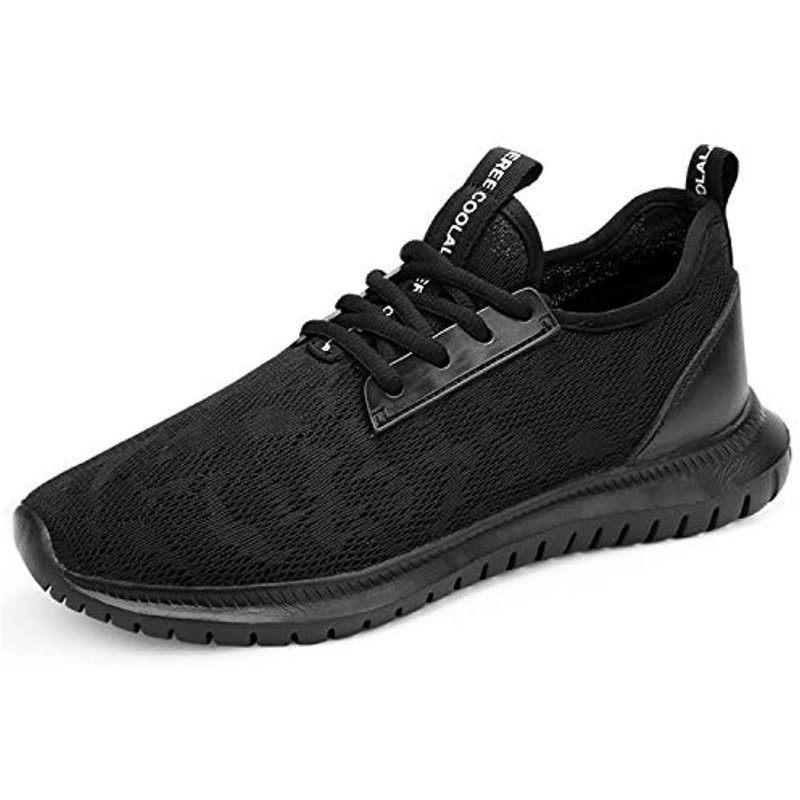 Damyuan Mens Lightweight Athletic Running Walking Gym Shoes Casual Sports Shoes Fashion Sneakers Walking Shoes Black-8